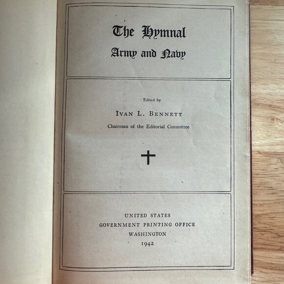 The Hymnal Army and Navy by Ivan L. Bennett (1942 Hardcover Songbook) Vintage - Picture 5 of 11